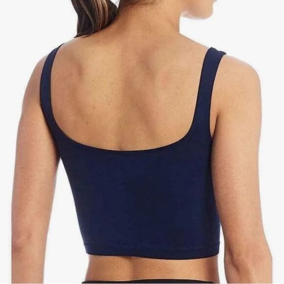 NWT Free People Intimately Scoop Neck Tank Top Size XS/S Crop Navy Blue Summer - Picture 3 of 14